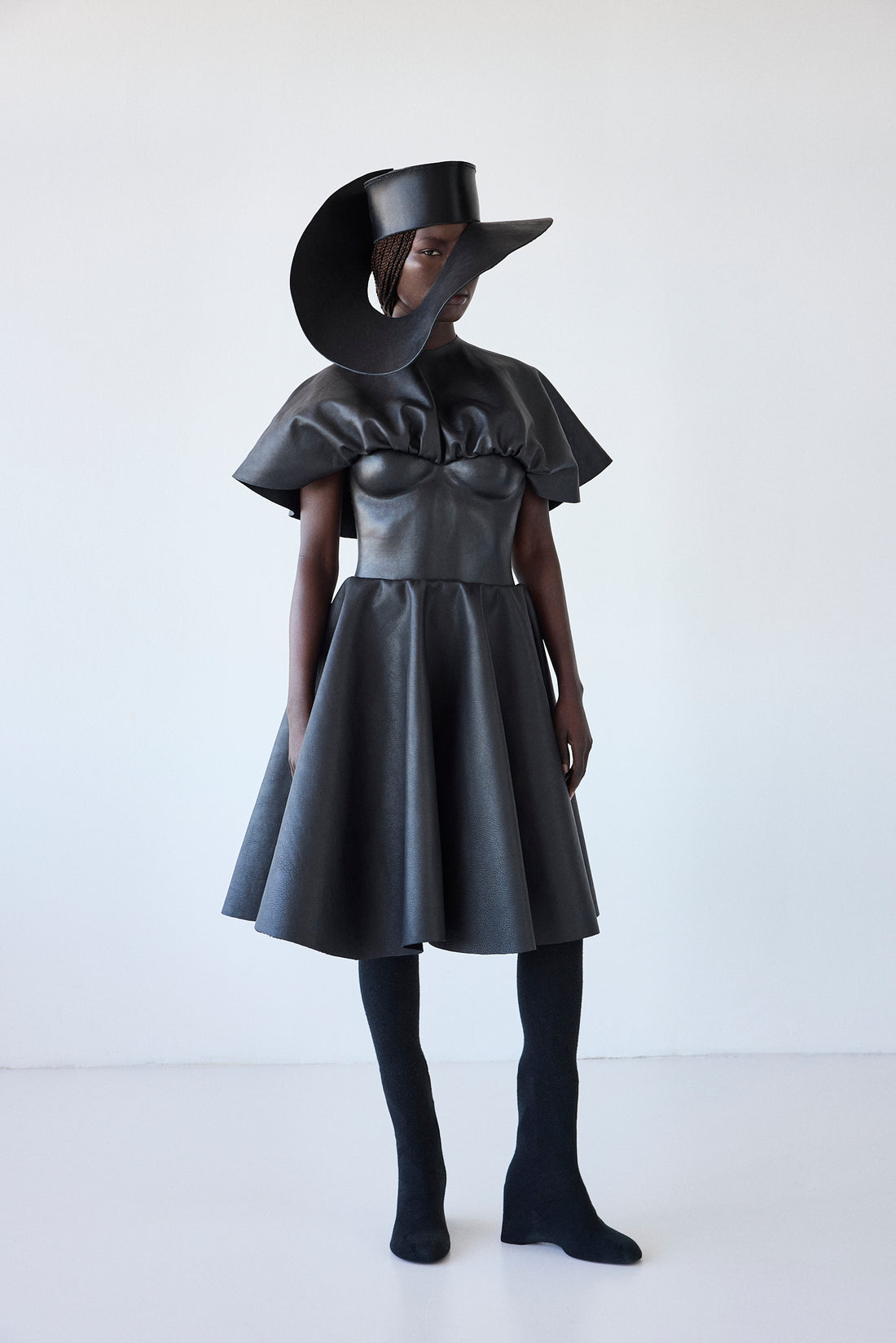 Leather torso dress