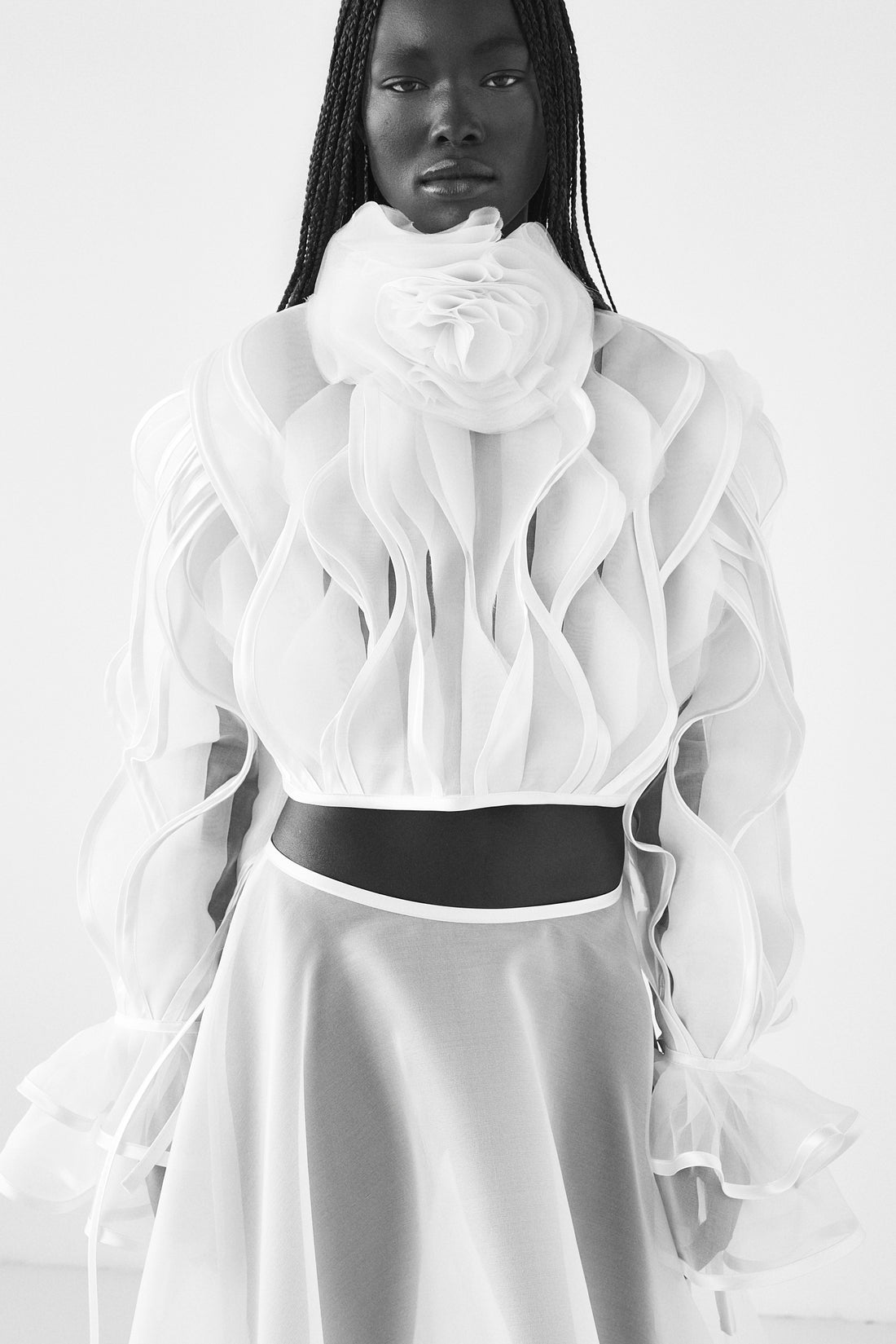 Silk organza blouse