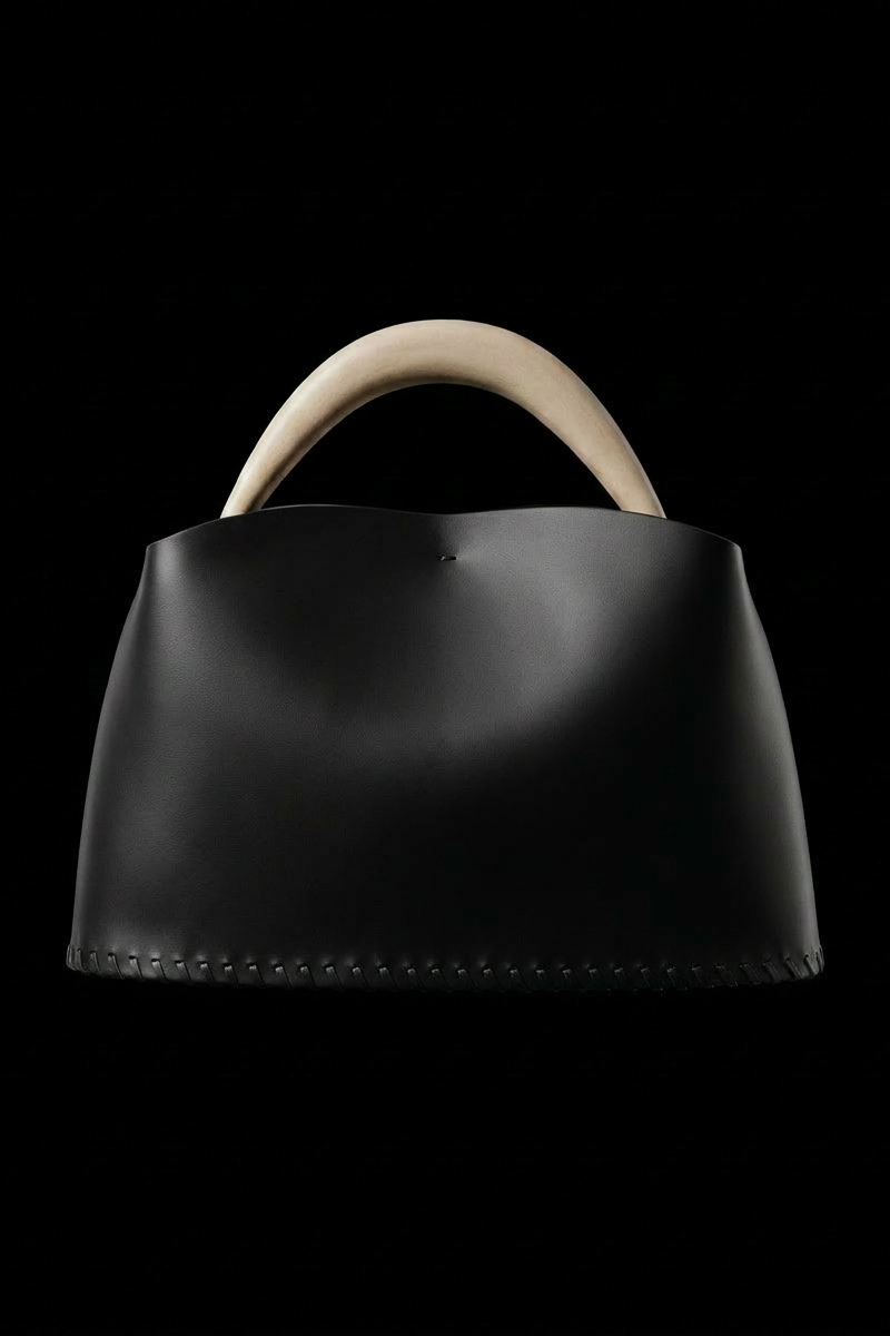 Leather and ceramic bag
