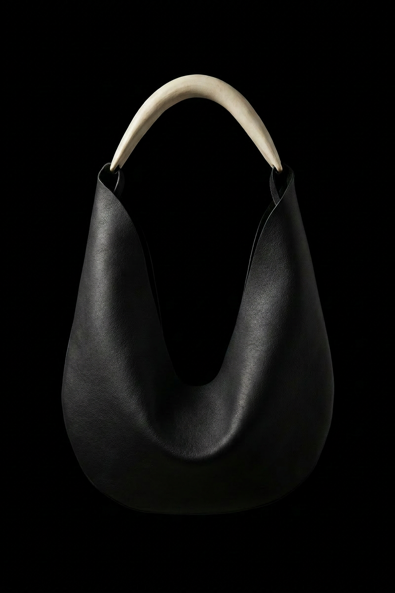 Leather and ceramic bag